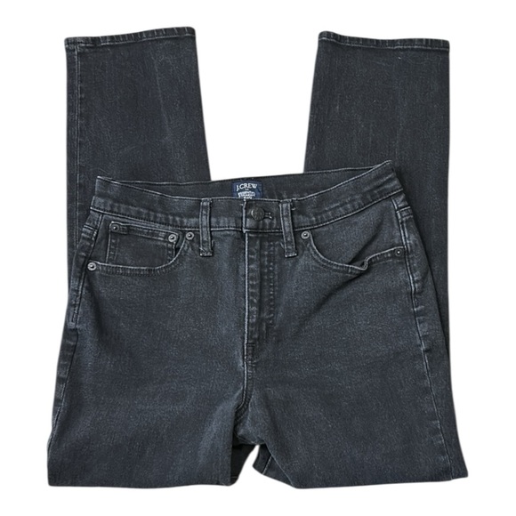 J. Crew Essential High Rise Cropped Straight Leg Jean Black Size 27 - Picture 6 of 11